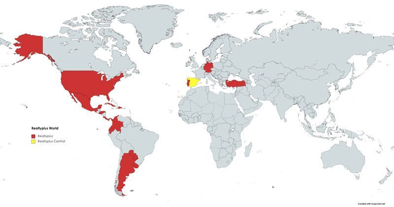 Realtyplus – Geography of representation by country