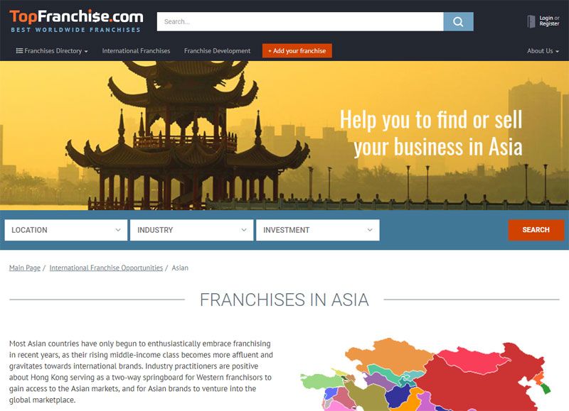 most profitable franchise in Asia